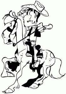 Coloring page lucky luke to print