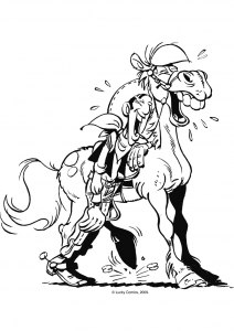 Lucky Luke coloring page for kids