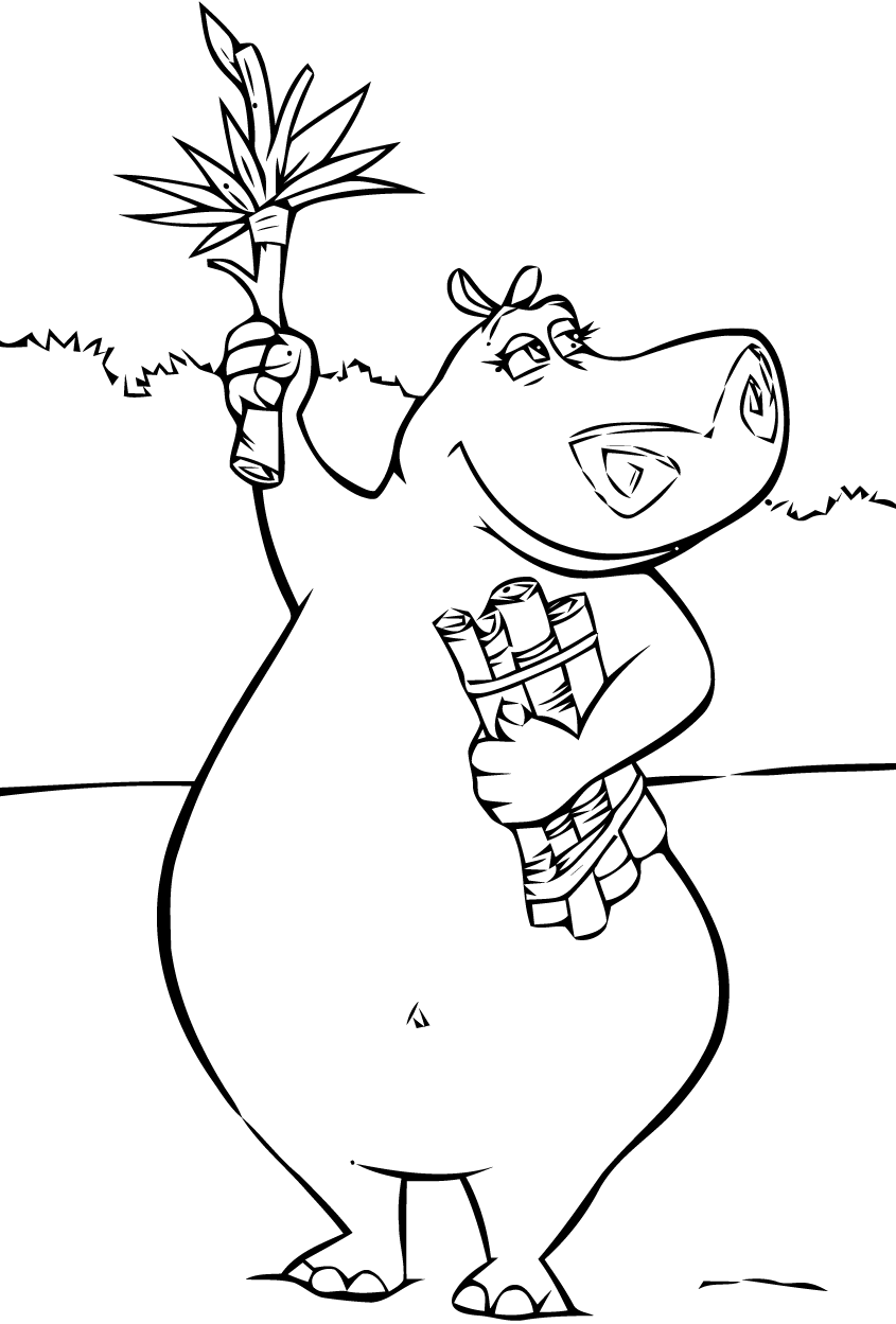 Free coloring pages of Gloria