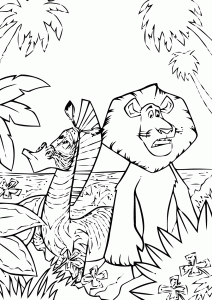 Madagascar coloring to download for free