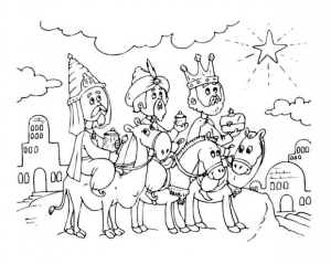 Image of Three Kings to download and color