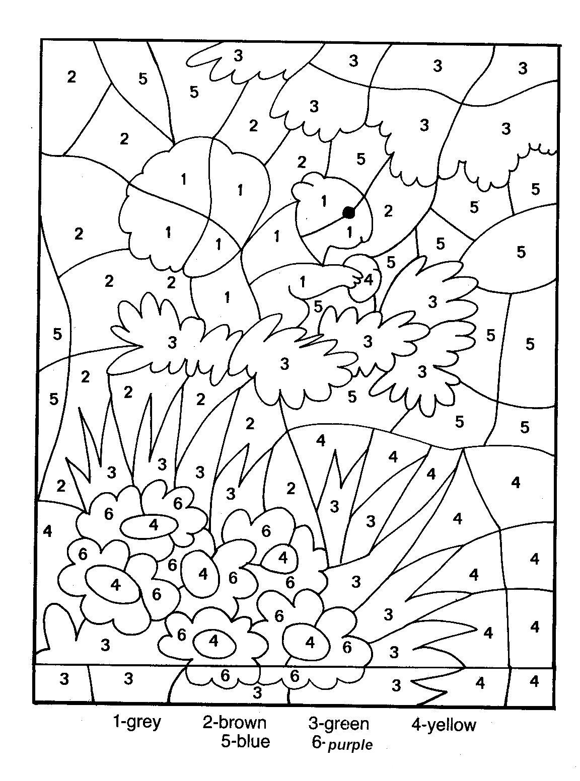 The Number 4 Coloring Page, Kids Coloring…