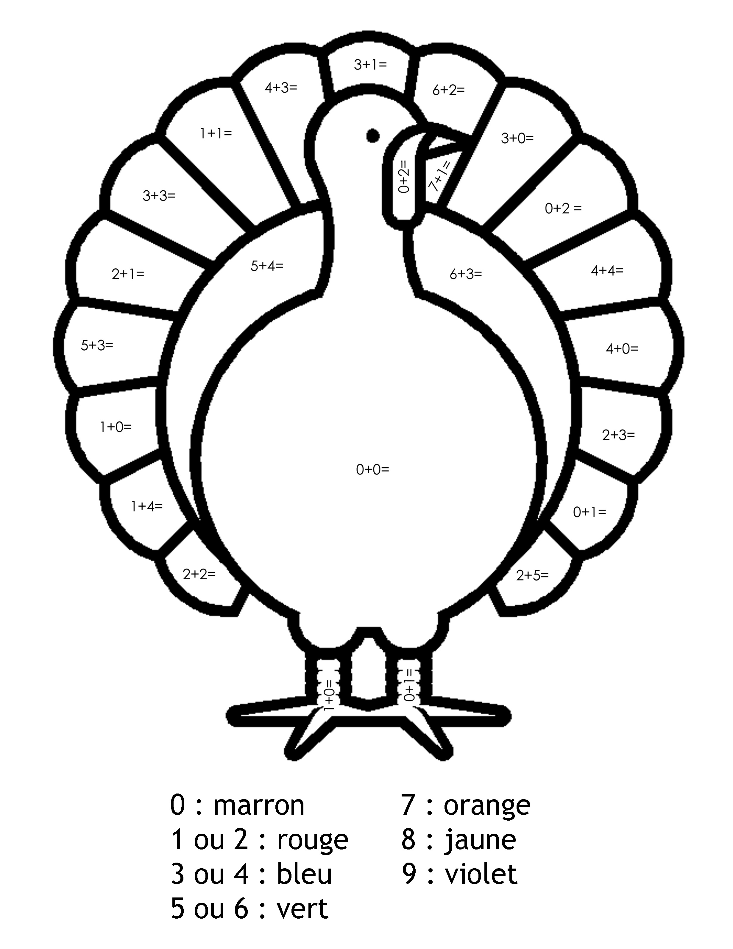 Simple Magic Coloring coloring page to download for free : turkey