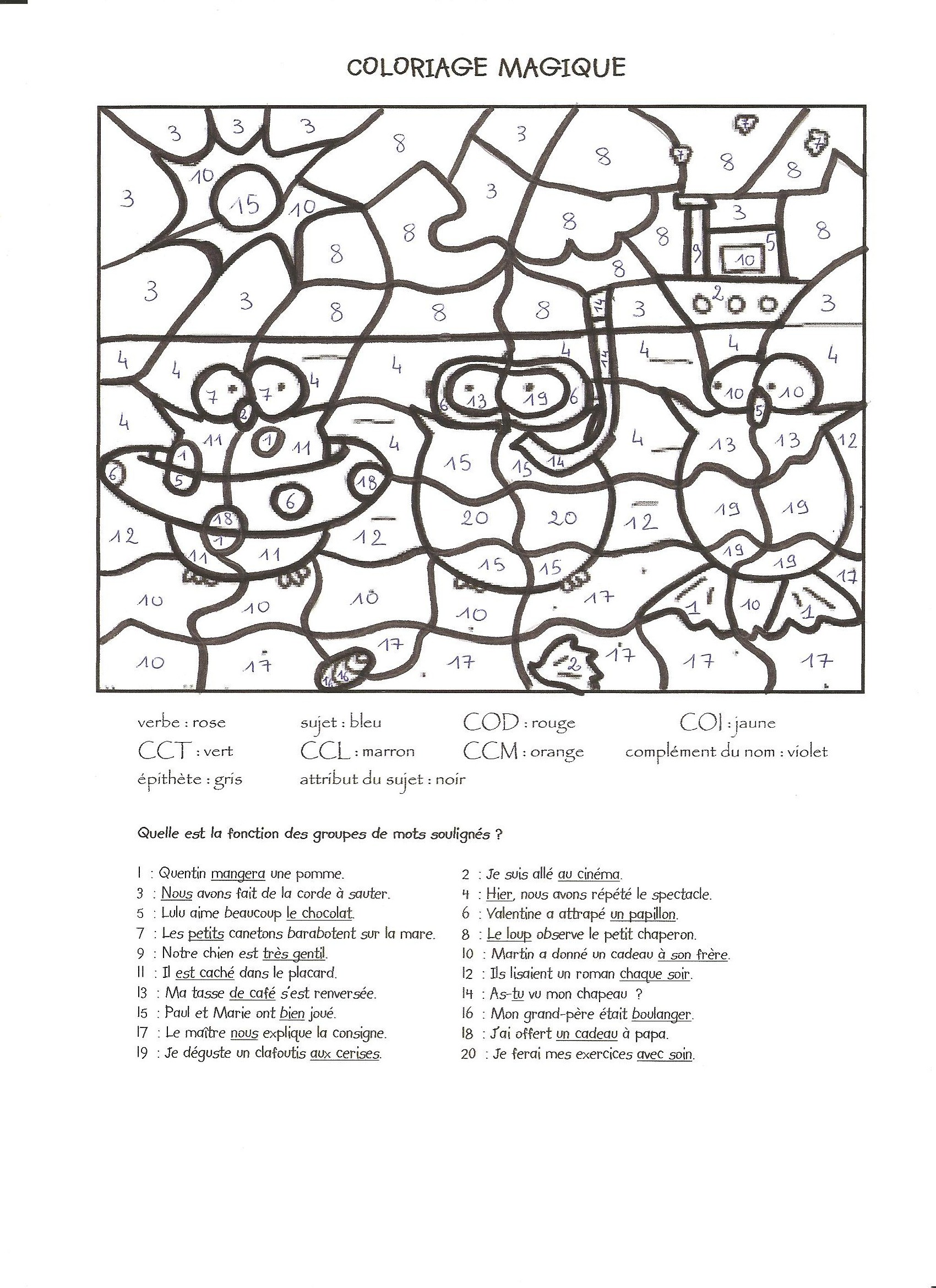 Magic free to color for children : French lesson - Magic ...