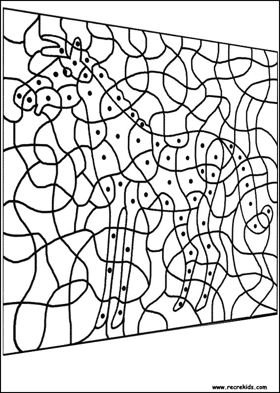 Magic Coloring coloring page to print and color : Horse