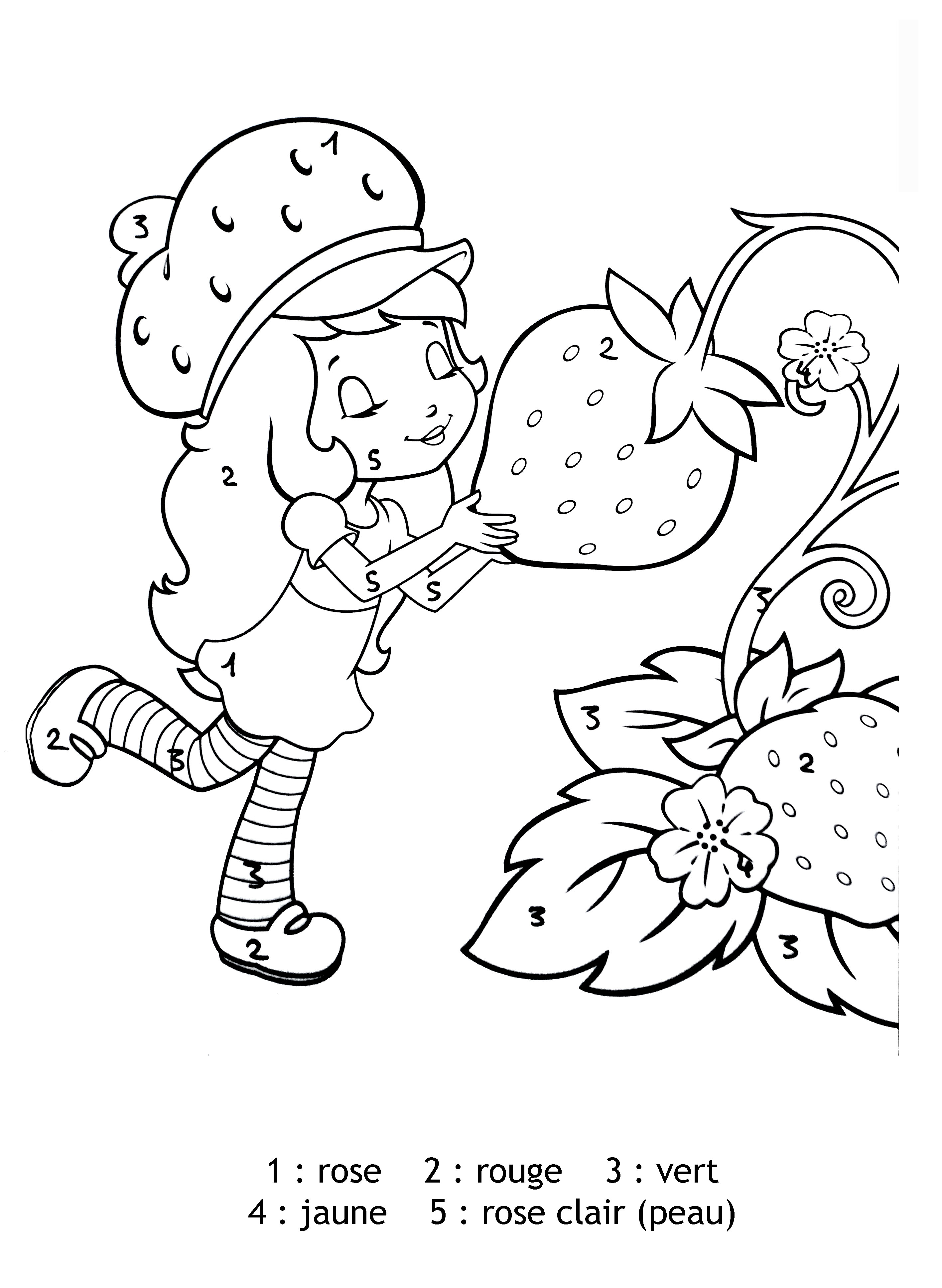 Free Magic Coloring coloring page to print and color : Strawberry Charlotte