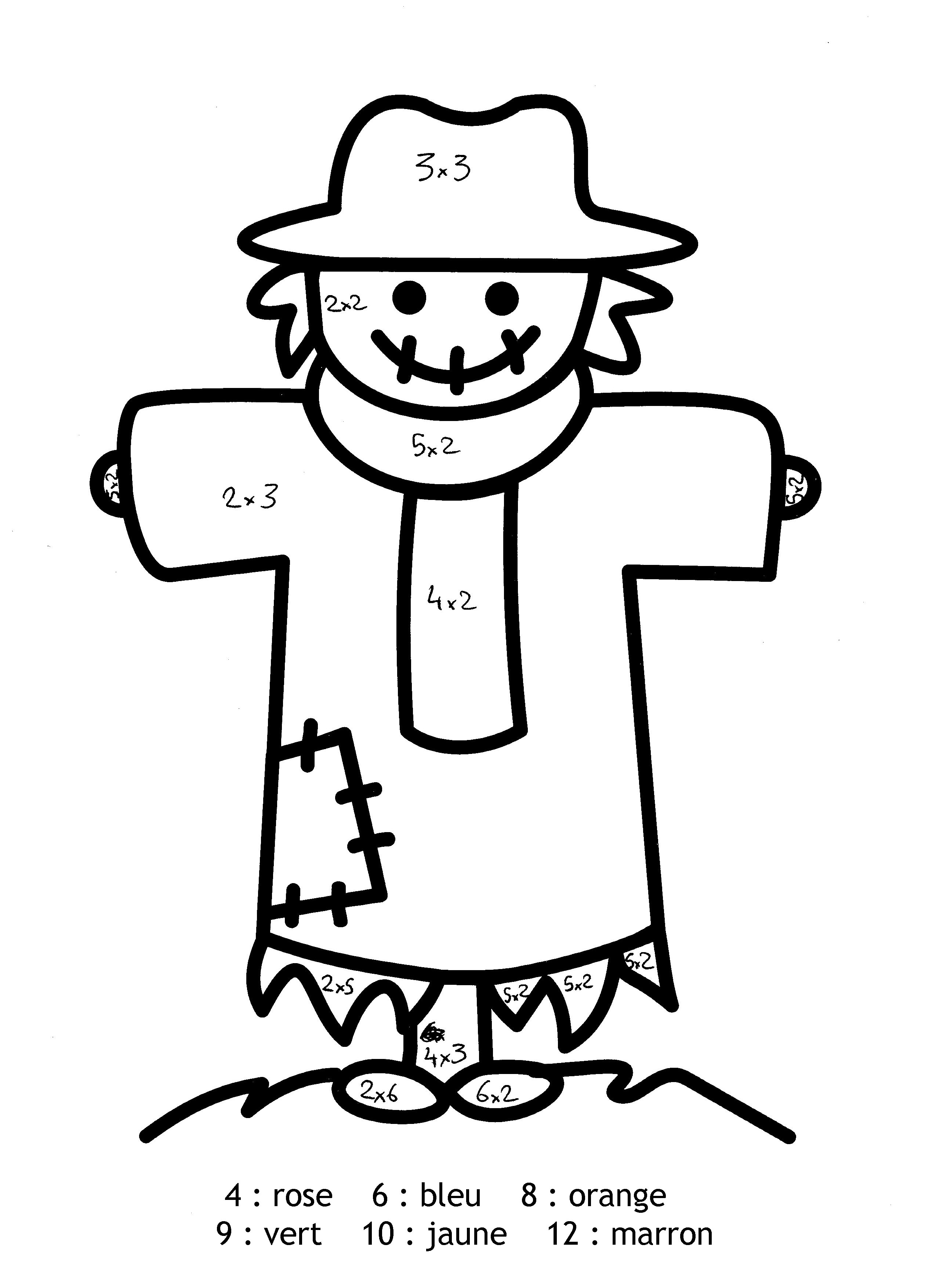 scarecrow hat coloring page