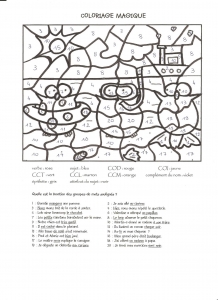 Coloring page magic coloring free to color for children : French lesson