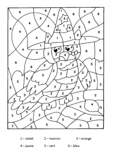 Coloring page magic coloring for children : Owl