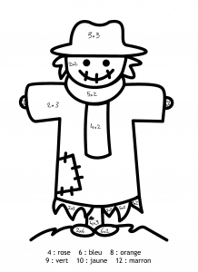 Coloring page magic coloring free to color for children : scarecrow