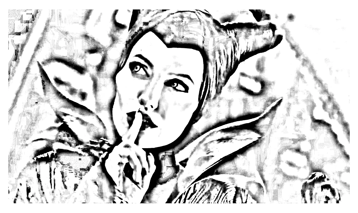 Colouring page of Maleficent (Sleeping Beauty) (Disney) to print (Printable Coloring Page for Kids)
