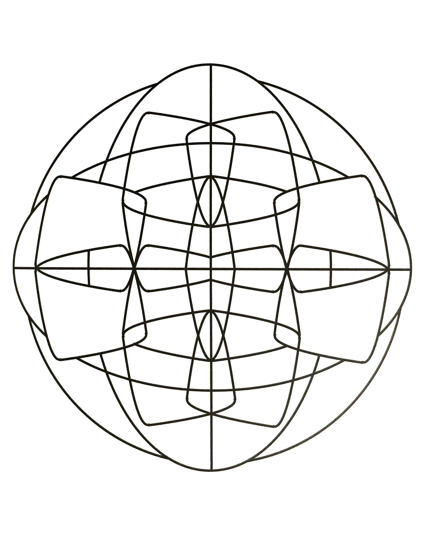 Artistic mandala (Printable Coloring Page for Kids)