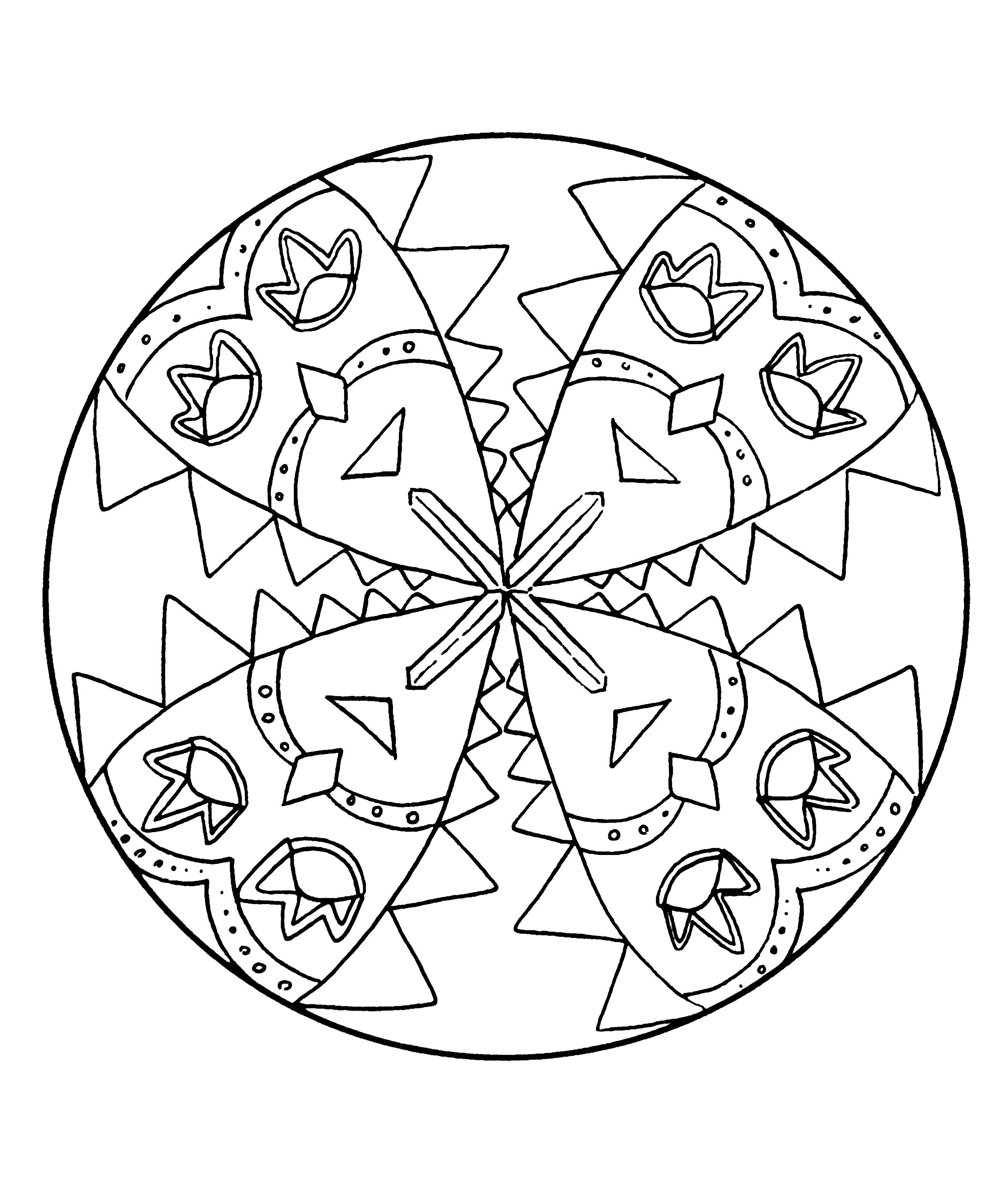 Download Mandalas to download - Mandalas Kids Coloring Pages