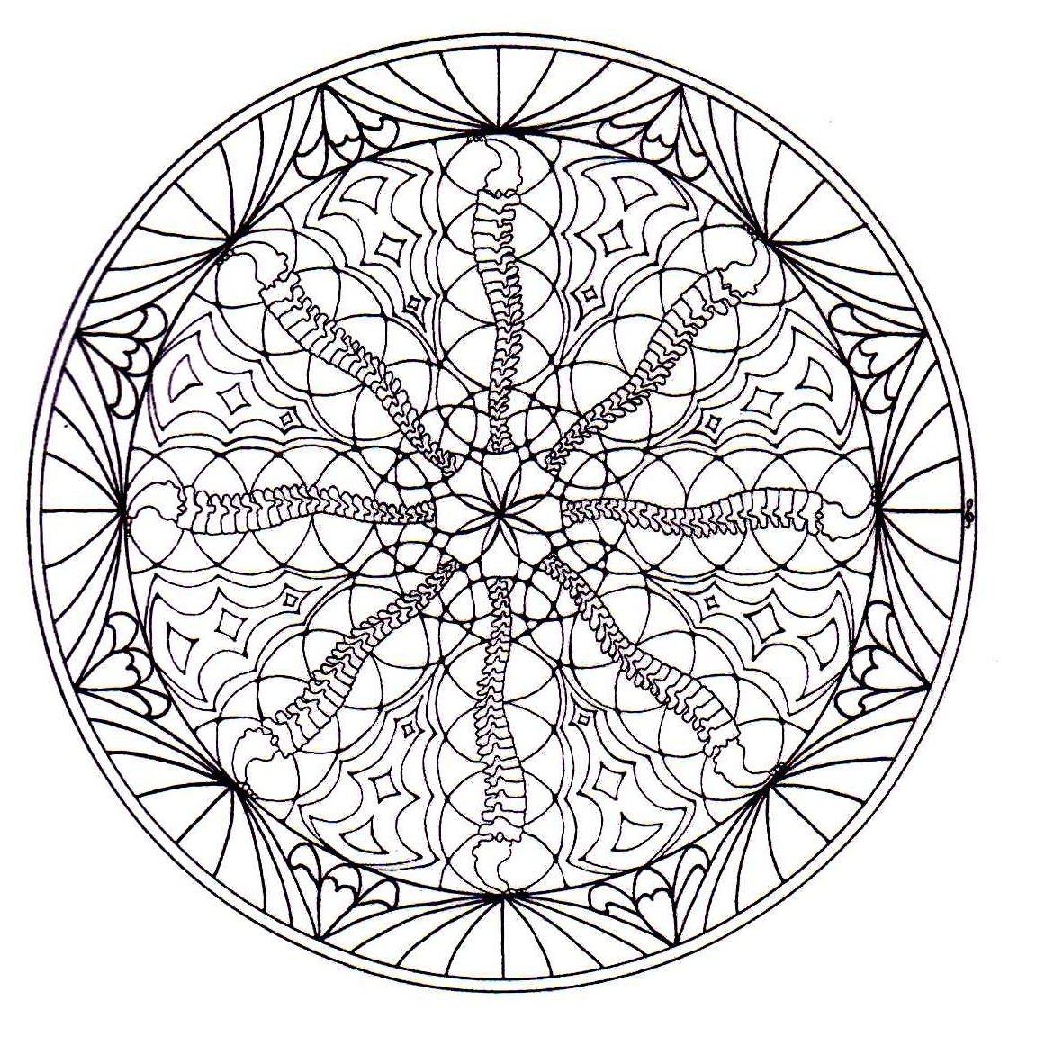 Mandalas coloring page to print and color