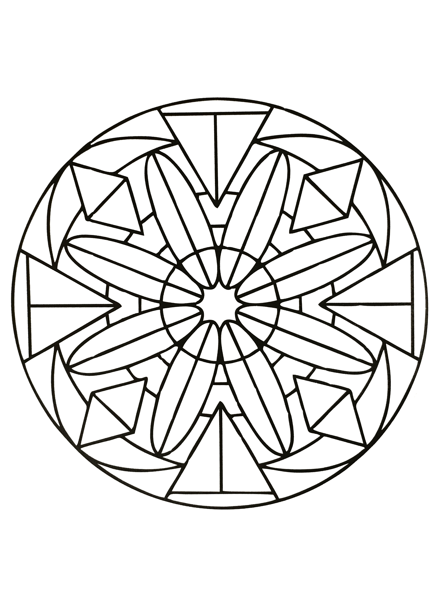 Mandalas free to color for children - Mandalas Kids Coloring Pages