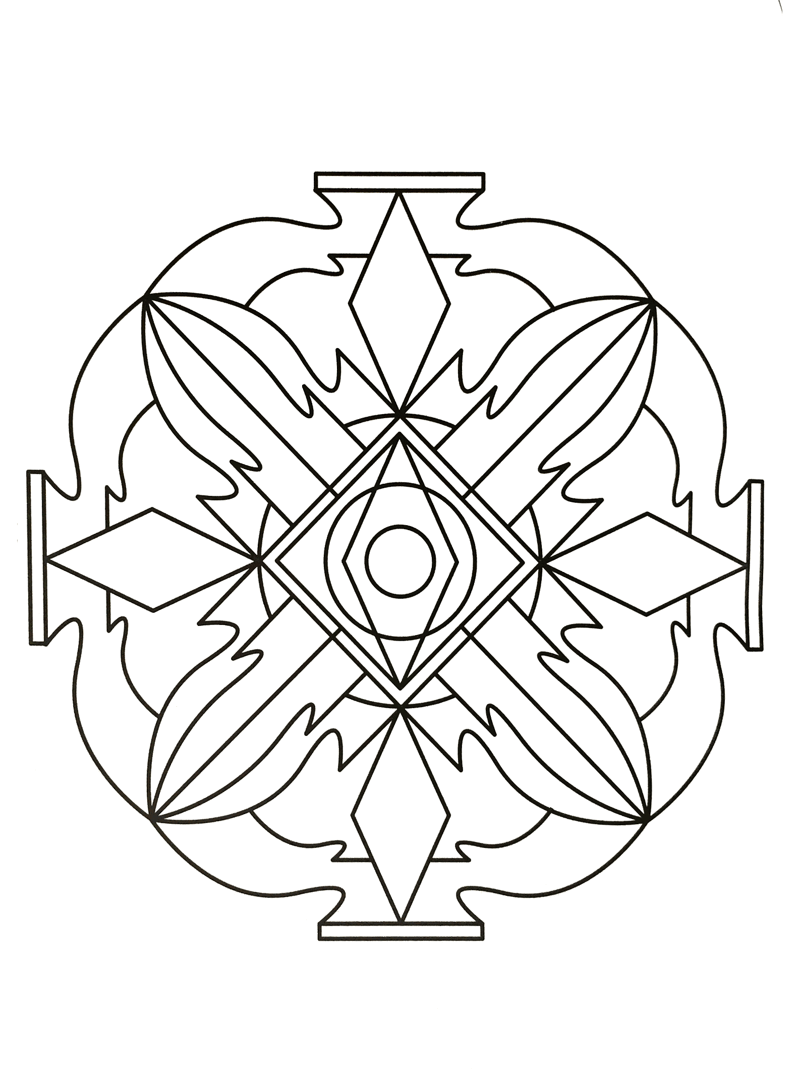 Mandalas coloring page to download