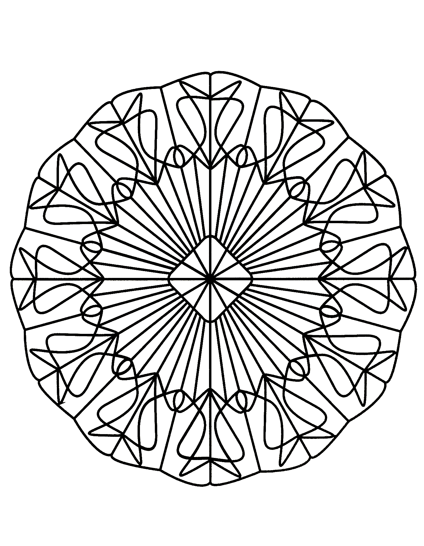 Mandalas for kids (Printable Coloring Page for Kids)