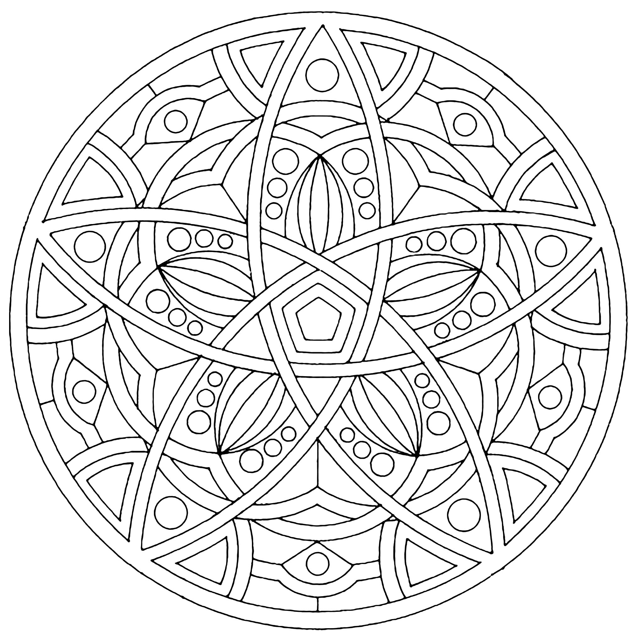Nice harmony, for a simple Mandala coloring