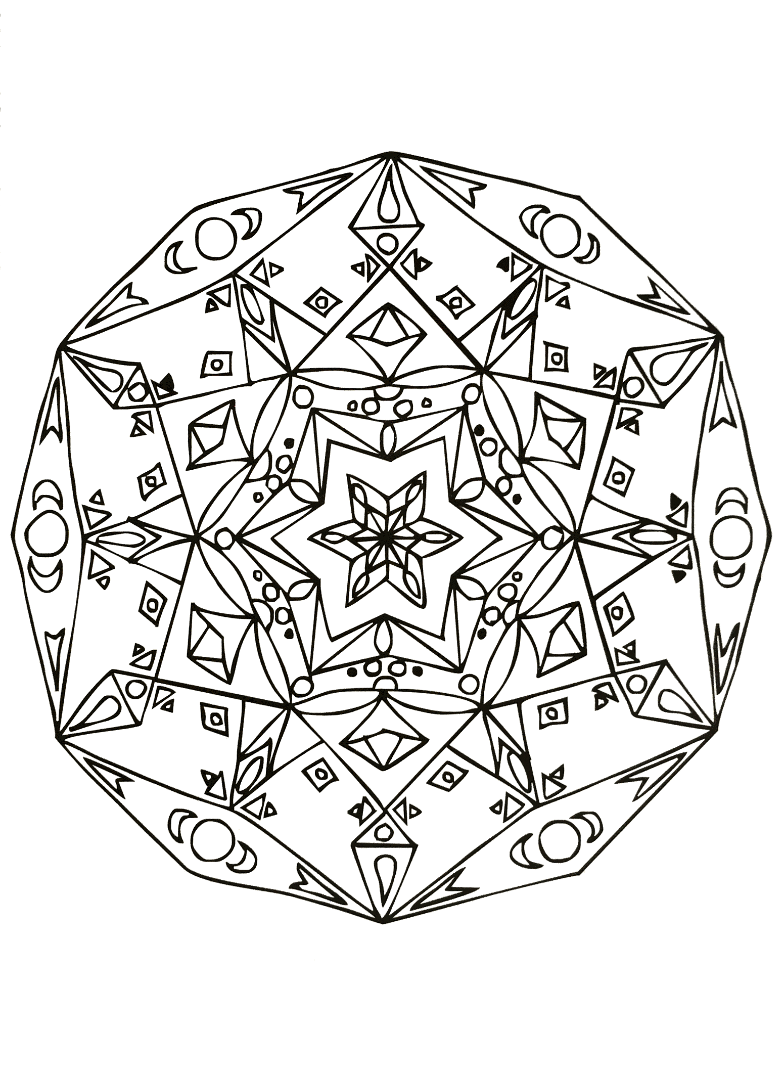 Mandalas coloring page to download for free