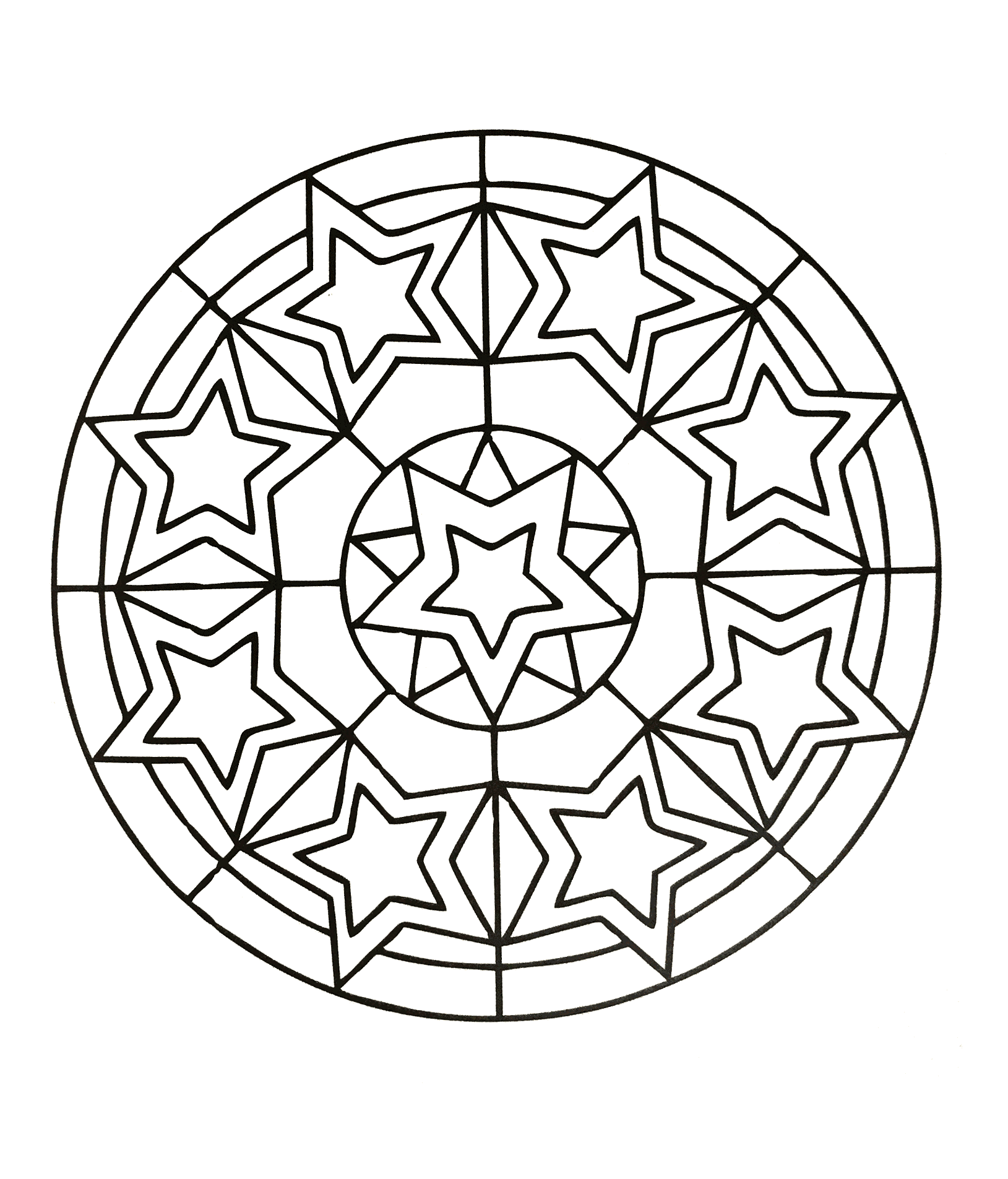 Free Mandalas coloring page to print and color