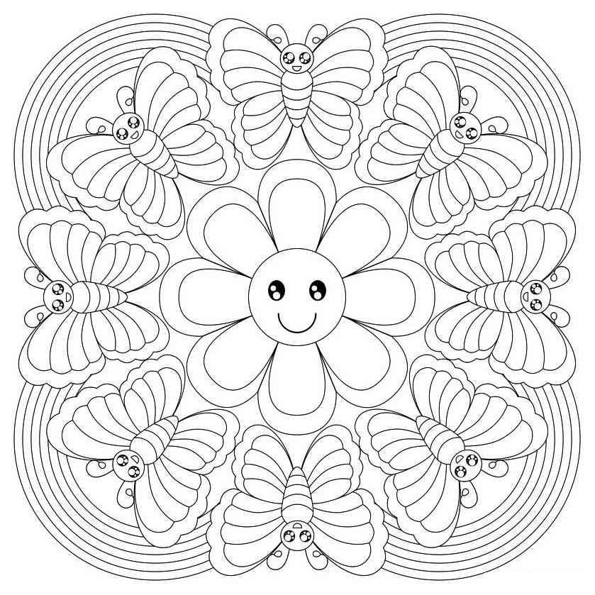 Free Mandalas coloring page to download