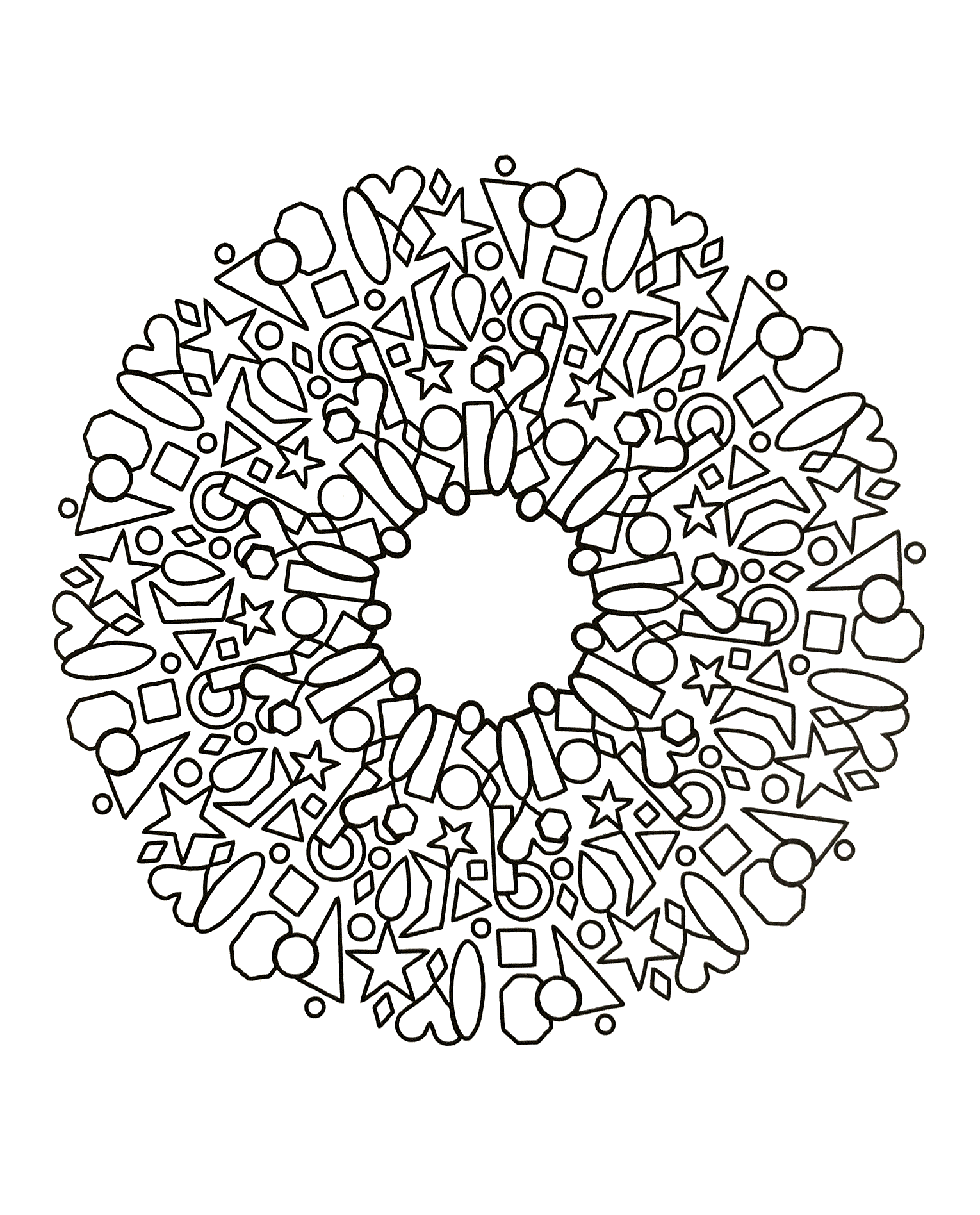 Simple Mandalas coloring page to download for free