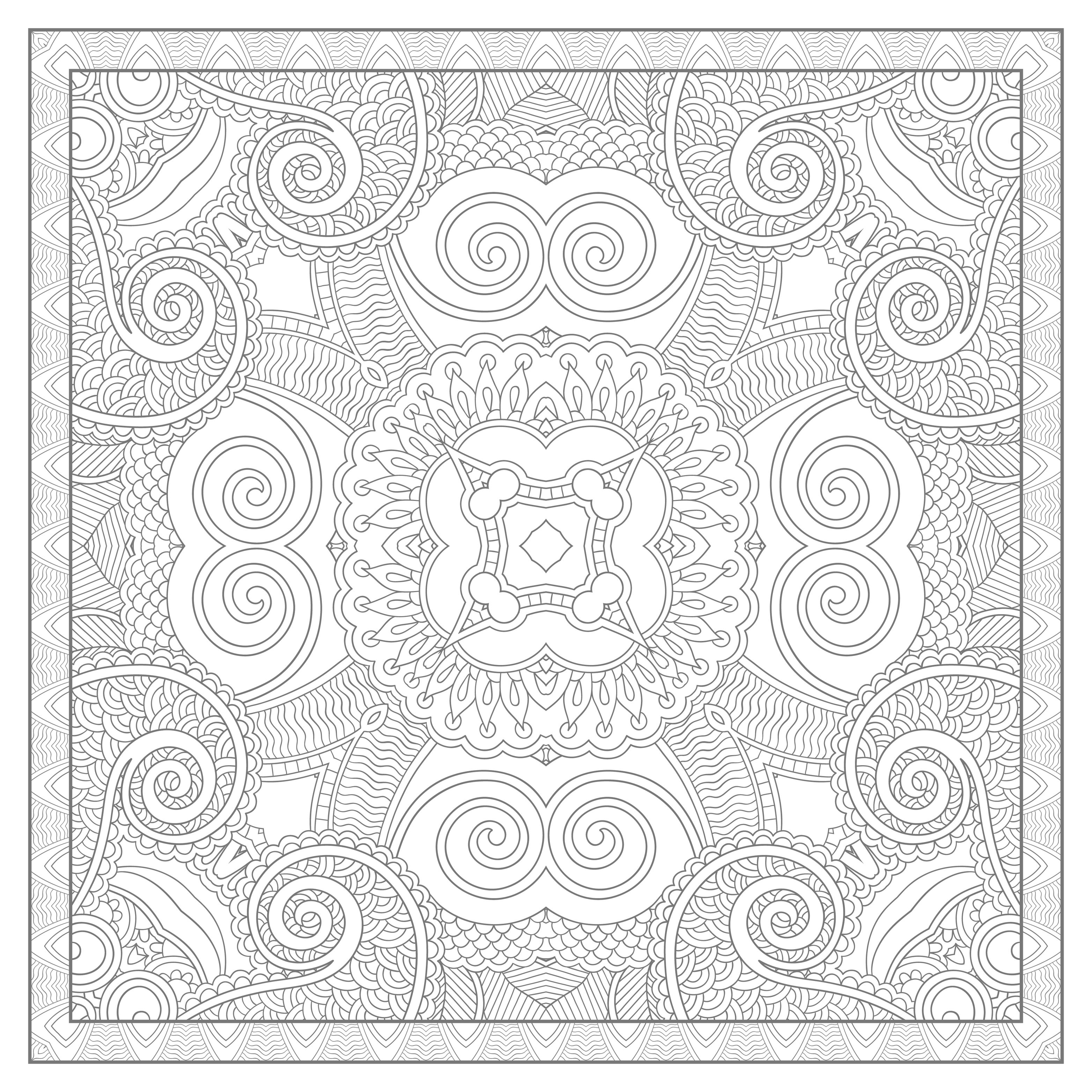 Beautiful Mandalas coloring page to print and color