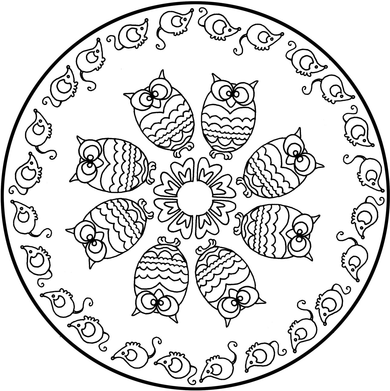 Mandalas coloring page to print and color