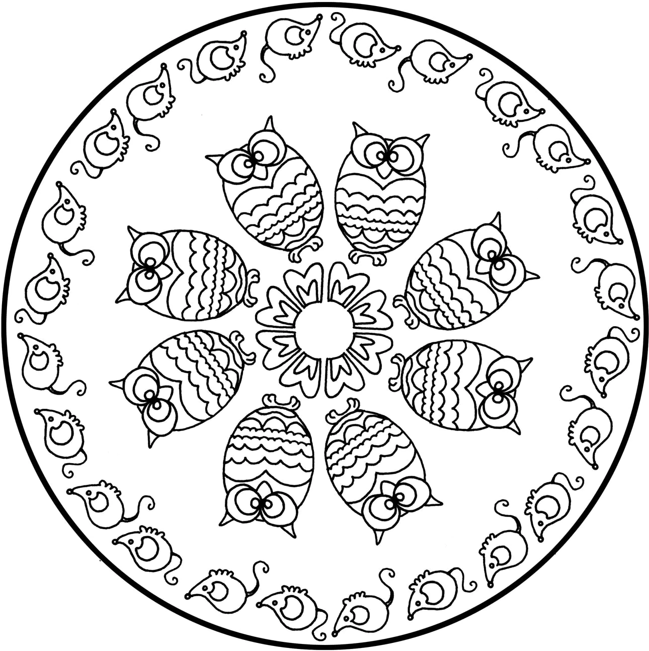 Mandalas for kids (Printable Coloring Page for Kids)