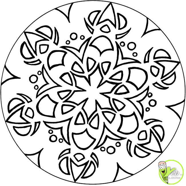 Rosette of flowers to print and color