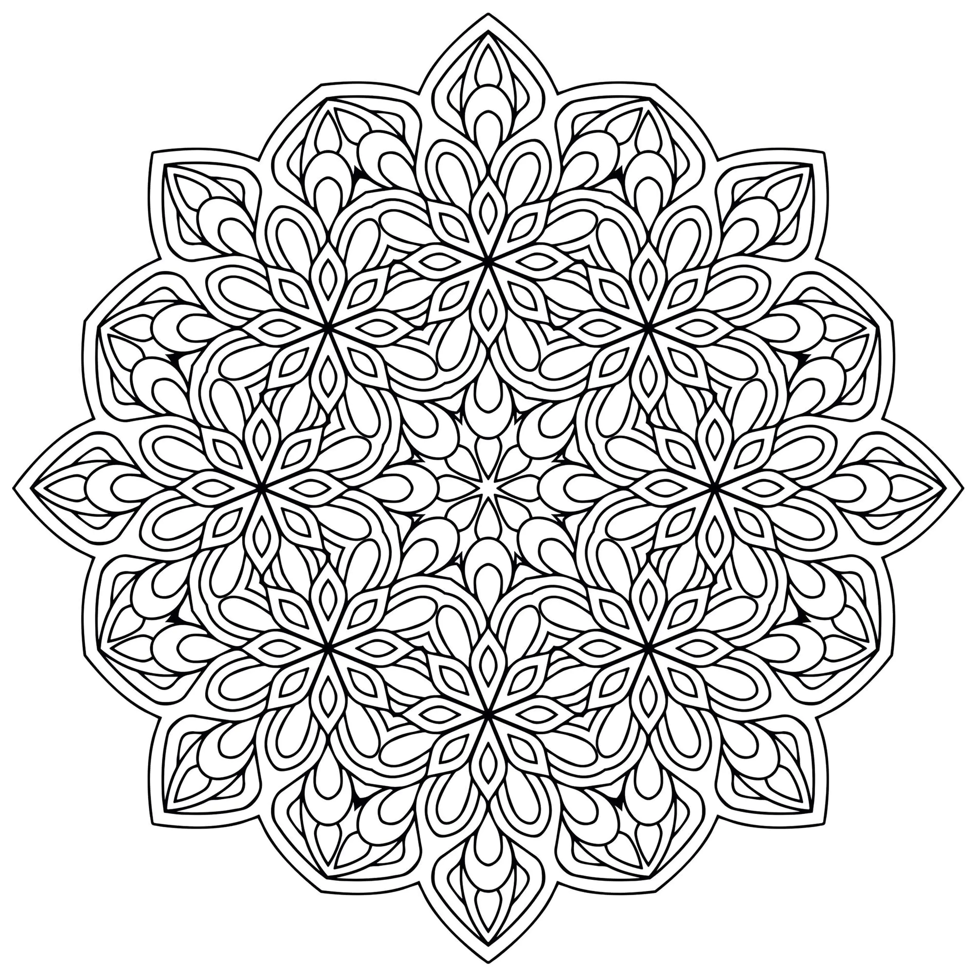 Mandala Zen & Anti-stress (Printable Coloring Page for Kids)