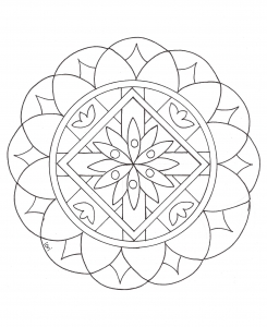 Coloring page mandalas to color for children