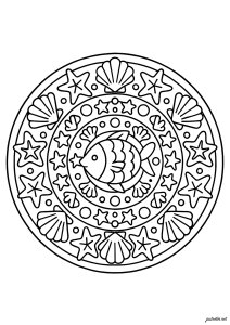 Marine mandala (Coloring Page)