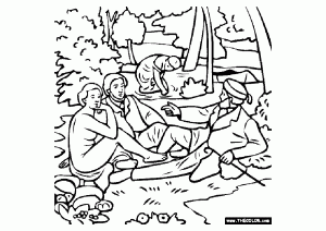 Coloring page manet to color for children
