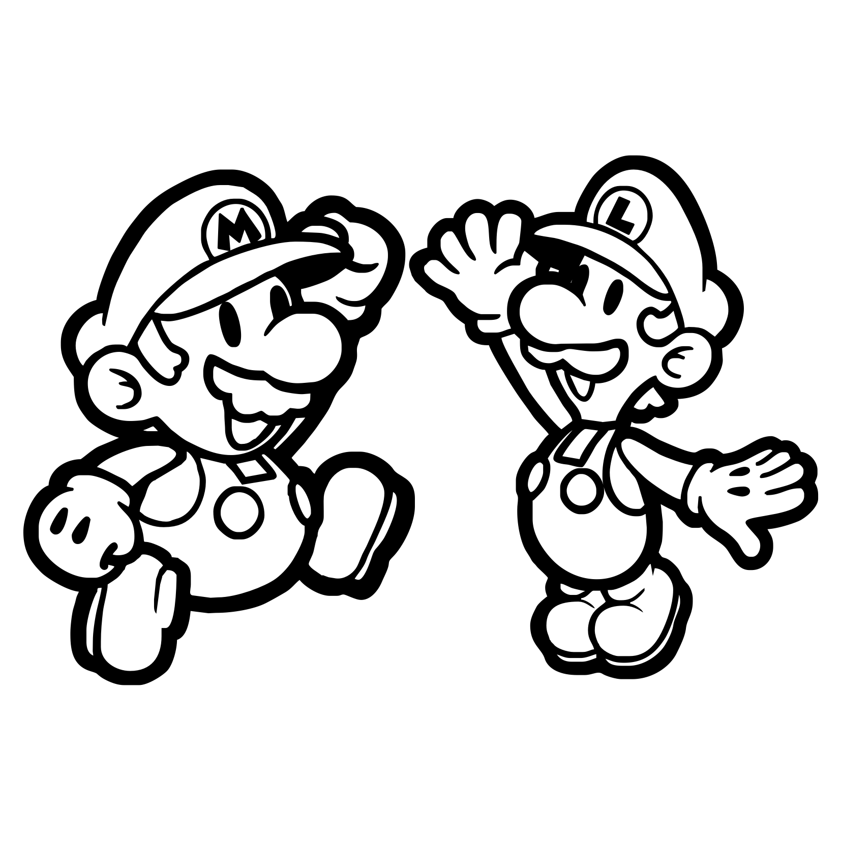 Mario and Luigi Mario Bros Kids Coloring Pages
