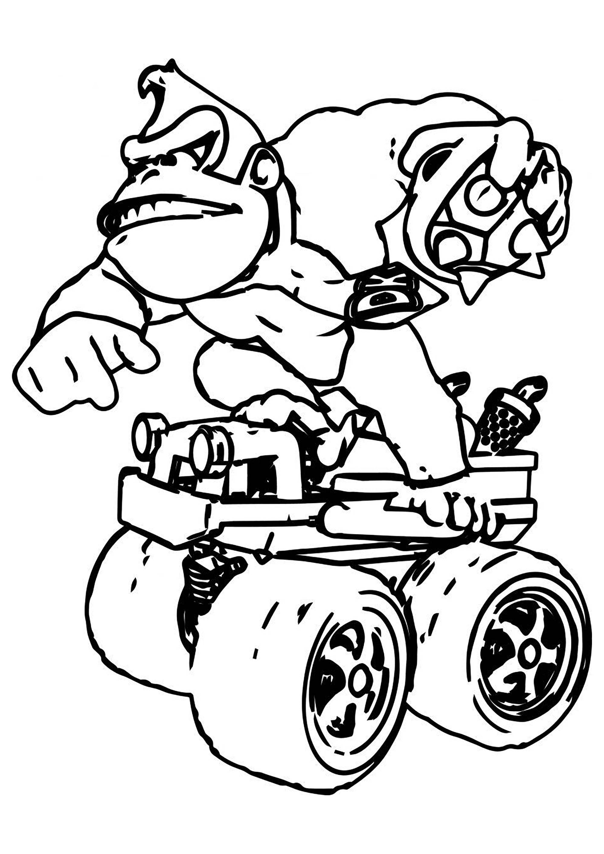 Download Donkey Kong - Mario Bros Kids Coloring Pages