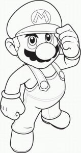 Printable Coloring Page for Kids : Mario
