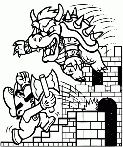 Mario and bowzer