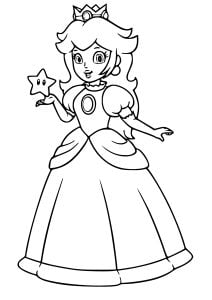 Princess Peach coloring page 