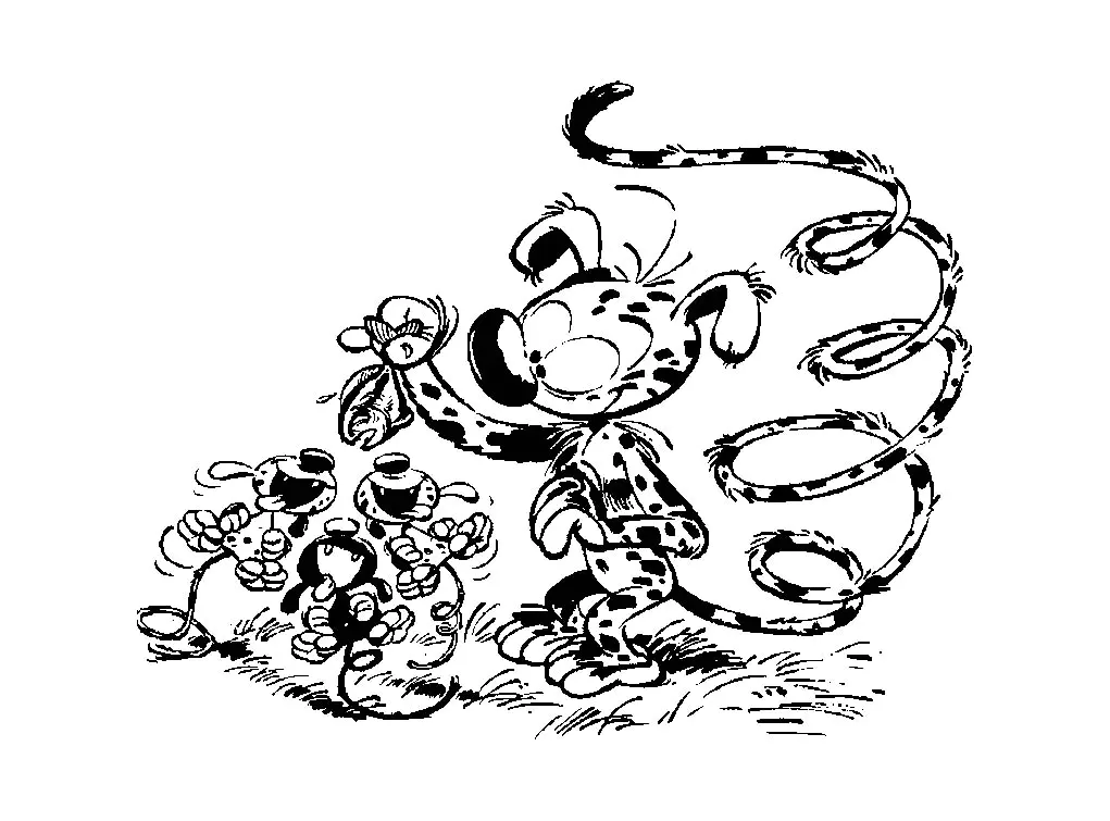 Marsupilami coloring page for kids