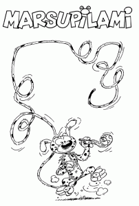 Coloring page marsupilami to print for free