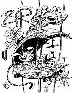 Marsupilami coloring pages for kids