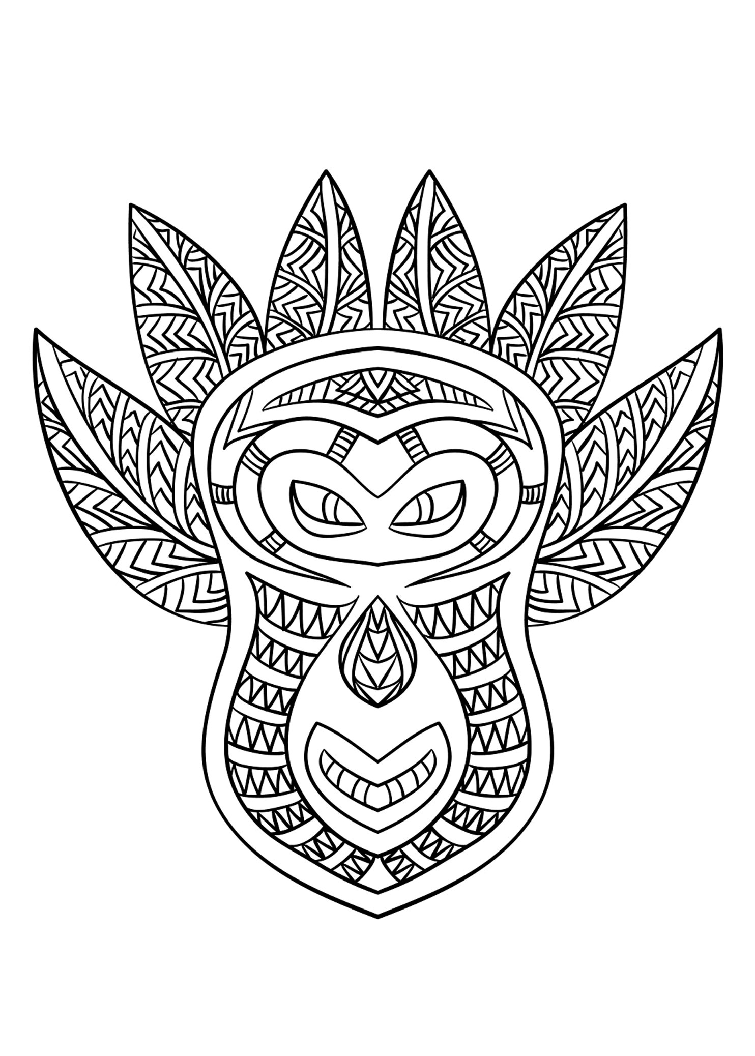 Get your pencils and markers ready to color this Masks coloring page