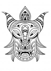 Coloring page masks for children