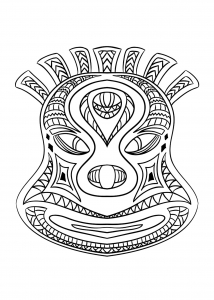 Coloring page masks for kids