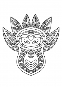 Coloring page masks to color for children
