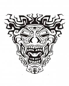 Coloring page masks free to color for children