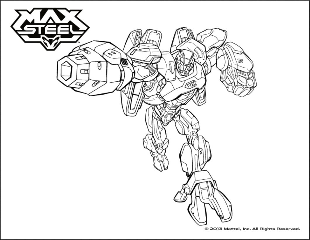 Incredible Max Steel coloring pages for kids