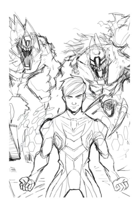 Easy Max Steel coloring pages for kids