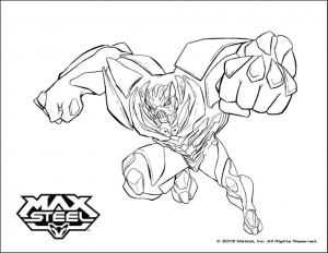 Coloring page max steel to print